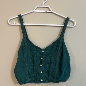 American eagle green cropped tank top